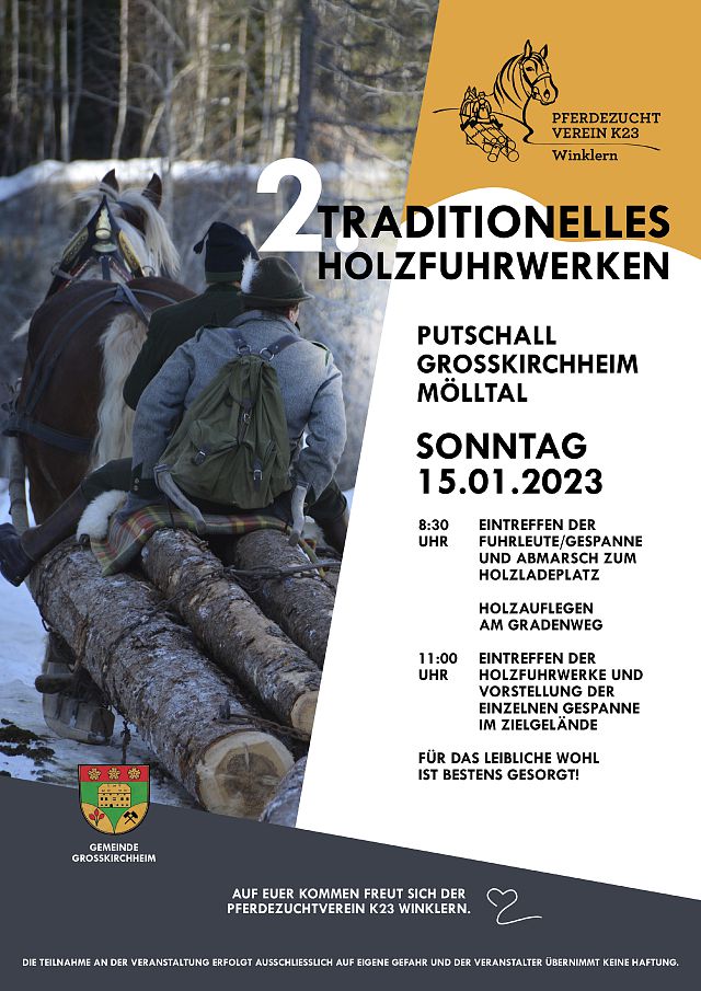 Plakat Holzfuhrwerken
