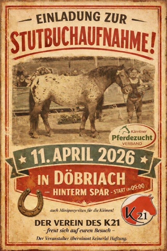 Plakat Stutbuchaufnahme